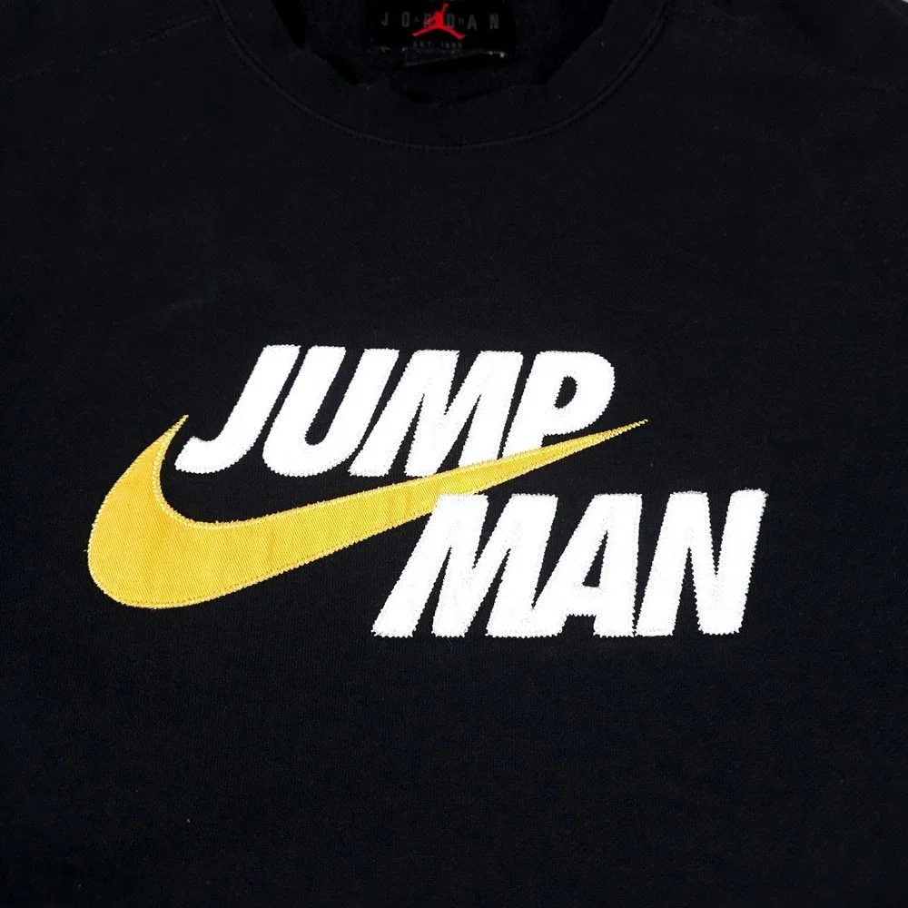 Jordan Jumpman Sweatshirt Mens XL‎ Black DA7194-010 Fleece Crewneck Kangaroo